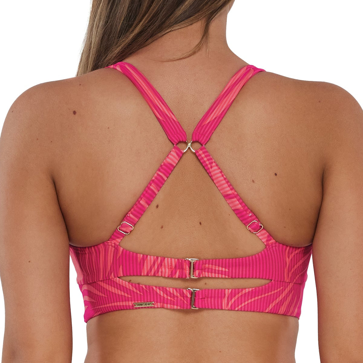 Danica Bikini Top - 582 - Blushing Palms Sandbar Rib Swim - Tops - Bikinis Sunsets, Inc.