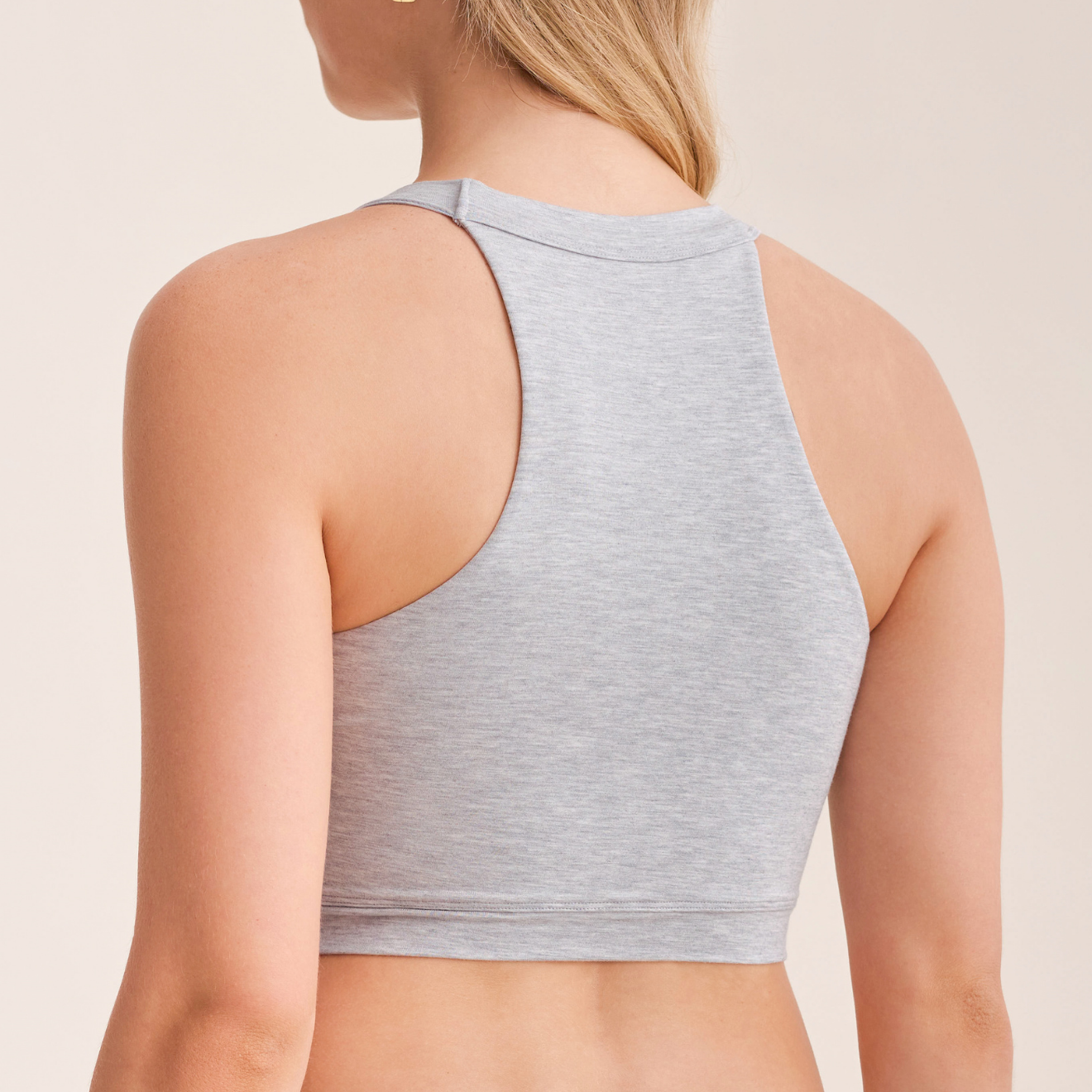 Cropped Top - 614 - Heather Grey