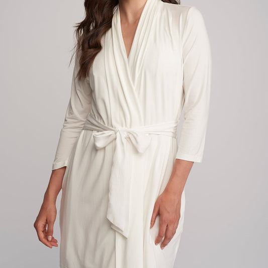 Fleur't Iconic Robe - 620 - Chantily Sleep & Lounge - Sleep - Robes & Kimonos FLEUR'T WHITE XS/S