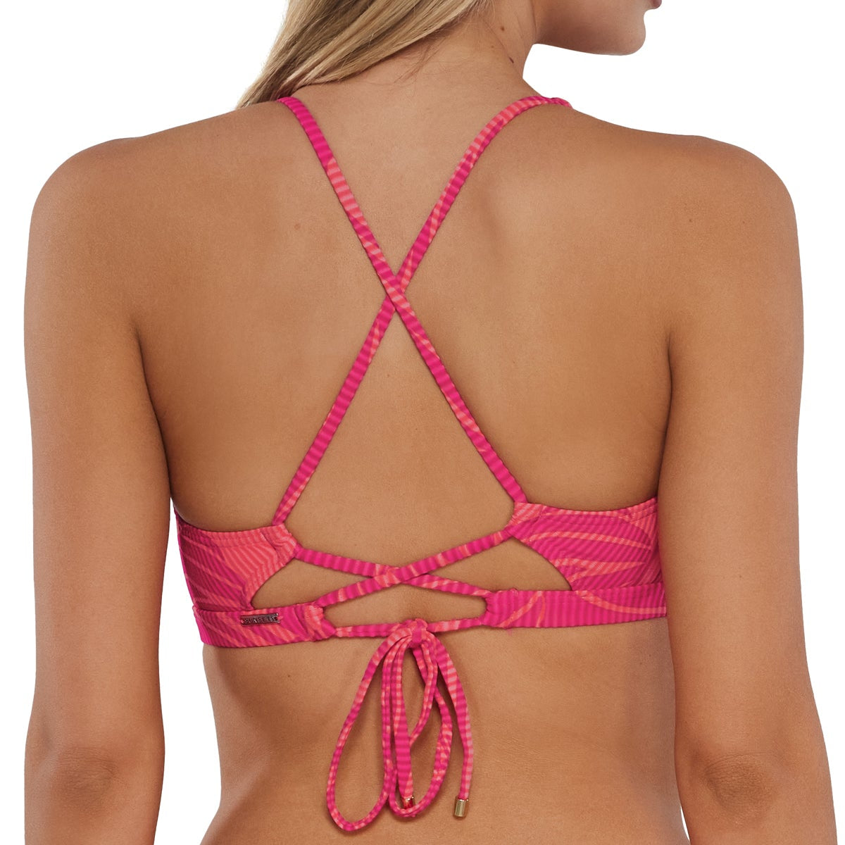 Brandi Bralette - 68T - Blushing Palms Sandbar Rib Swim - Tops - Bikinis Sunsets, Inc.