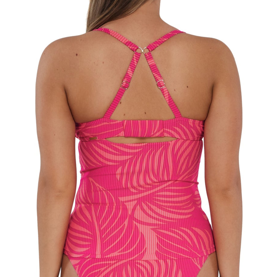 Serena Tankini - 709 - Blushing Palms Sandbar Rib Swim - Tops - Tankinis Sunsets, Inc.