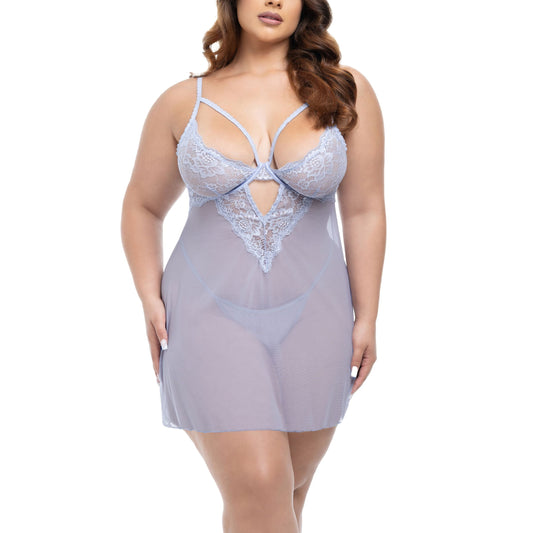 Elise Curvy Sheer Babydoll - 74-11532X - Brunnera Bras & Lingerie - Lingerie OH LA LA CHERI
