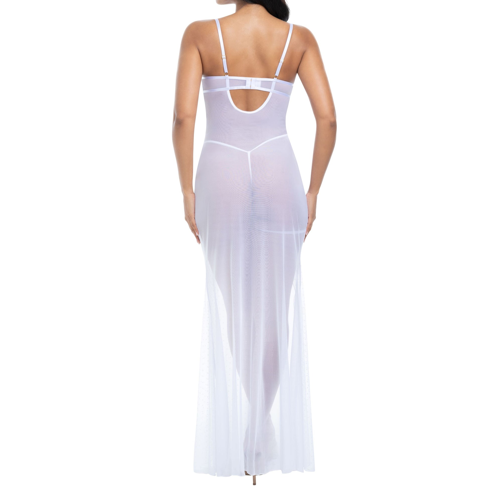 Livia Sheer Bridal Gown & Garter - 76-12000 Bras & Lingerie - Lingerie OH LA LA CHERI