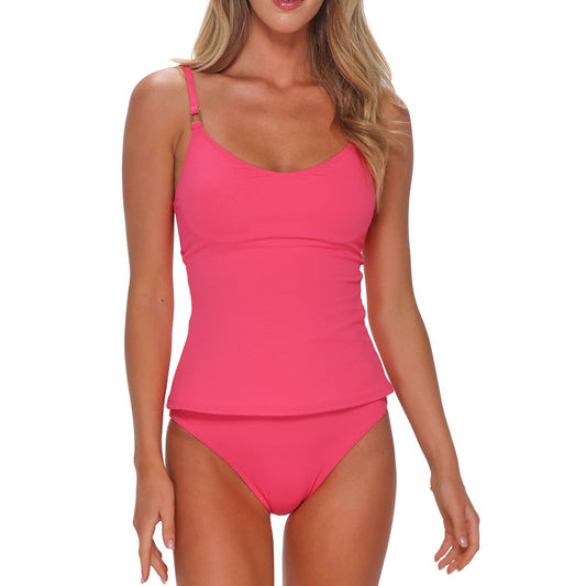 Anya Tankini Top - 823T - Posy Pink Crepe Swim - Tops - Tankinis Sunsets, Inc.