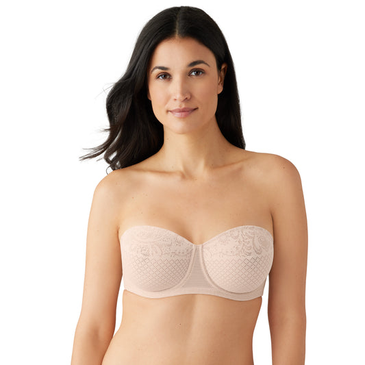 Plus Size Lift Up Strapless Bra Seamless Invisible Wireless Bras for Women  Brasier Sexy Off Shoulder Brallete ABC (32A, Beige) at  Women's  Clothing store