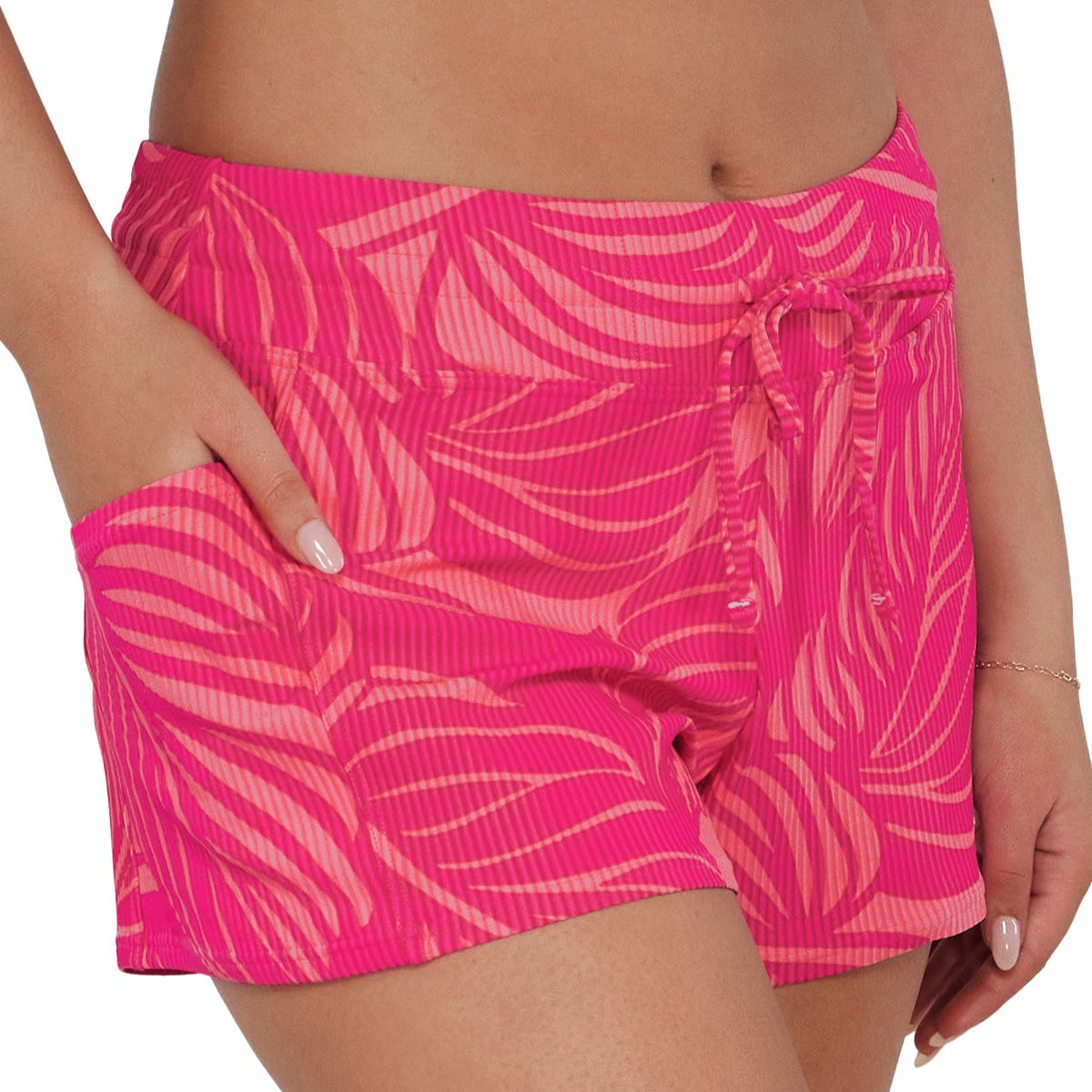 Laguna Swim Short - 905B - Blushing Palms Sandbar Rib