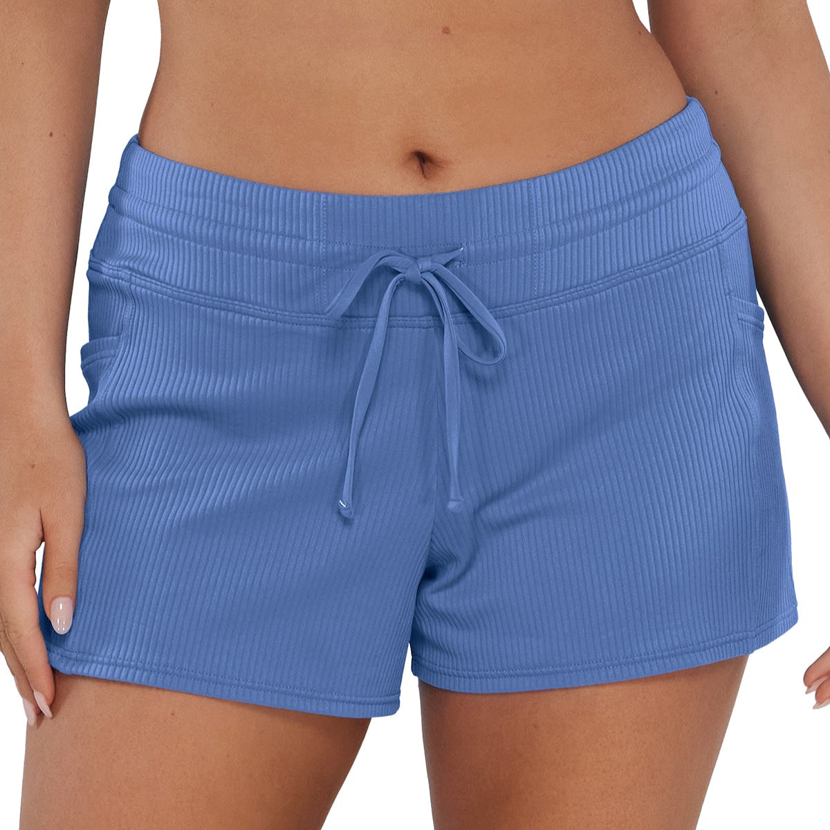 Laguna Swim Short - 905B - Harbor Blue Sandbar Rib Swim - Bottoms - Short Sunsets, Inc.