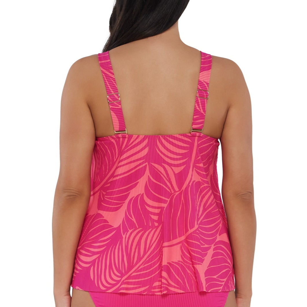 Sadie Tankini Top - 964T - Blushing Palms Sandbar Rib Swim - Tops - Tankinis Sunsets, Inc.