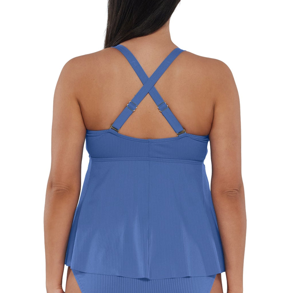 Marin Tankini - 970T - Harbor Blue Sandbar Rib Swim - Tops - Tankinis Sunsets, Inc.