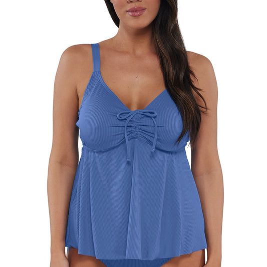 Marin Tankini - 970T - Harbor Blue Sandbar Rib Swim - Tops - Tankinis Sunsets, Inc.