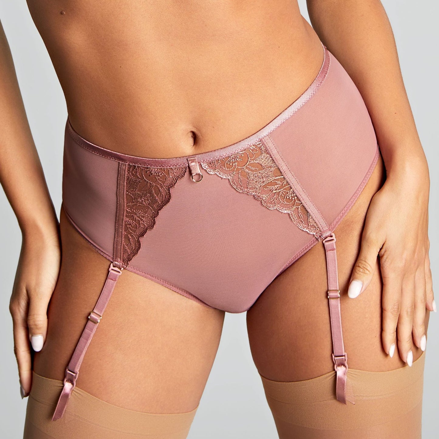 Rosa Suspender Brief - 10794 - Rose Gold Unclassified Panache   