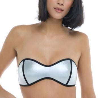 The 91 Tainted Love Bandeau Bikini - 39-61407 - Silver Swim - Tops - Bikinis BODYGLOVE SILVER XS 