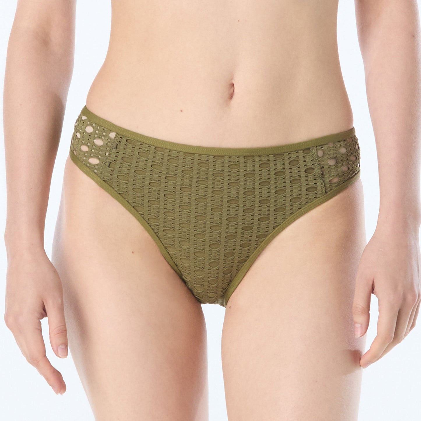 Crochet Bikini Bottom - C21967 - Olive Swim - Bottoms - Bikini CARMEN MARC VALVO