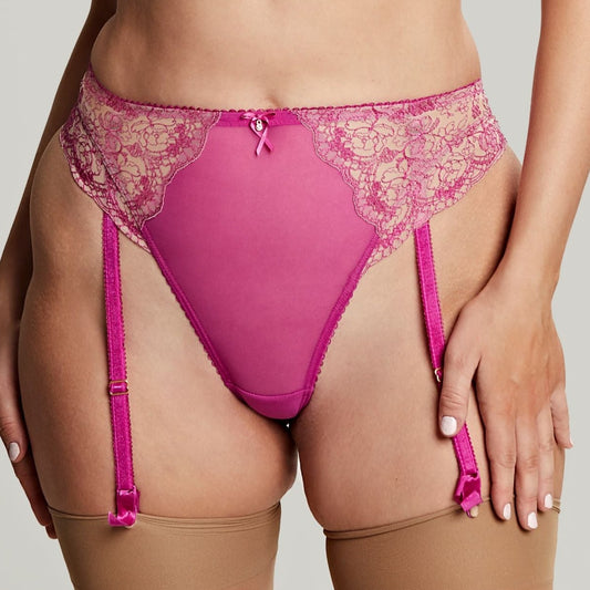 Daphne Suspender Brief - 10743 - Orchid Bras & Lingerie - Underwear - Suspender Cleo PINK S 