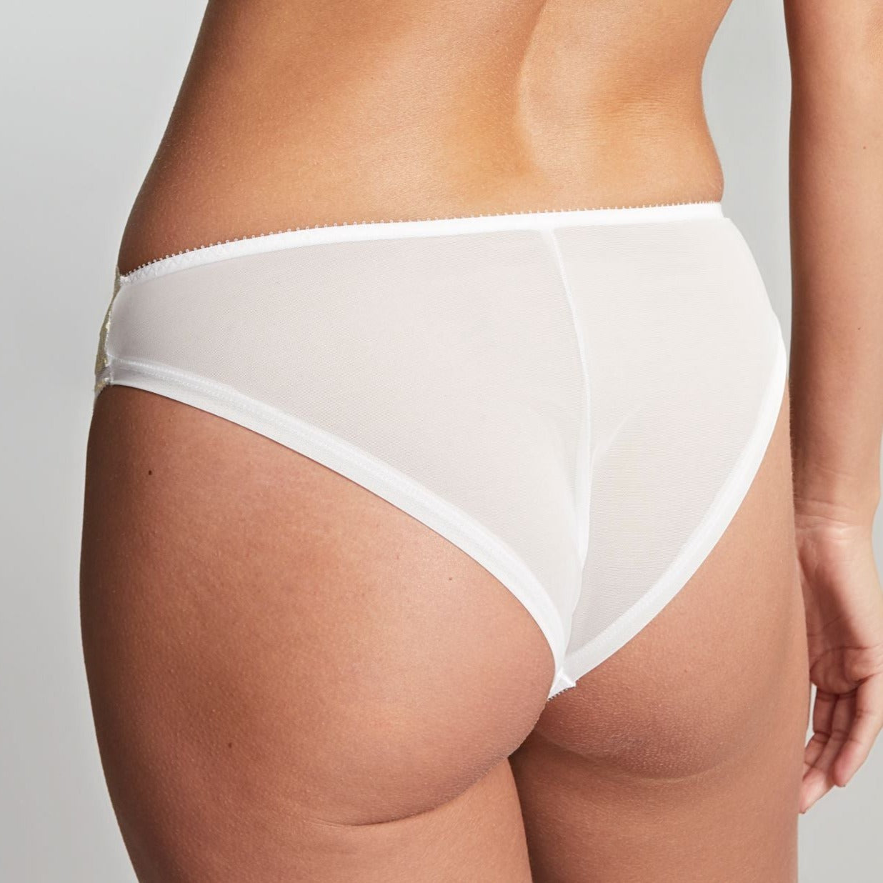 Blossom Brazillian Brief - 10582 - Lemon Bras & Lingerie - Underwear - Brazilian Panache WHITE M 