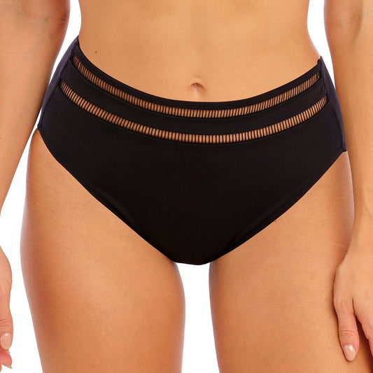 East Hampton Black High Waist Bikini Brief - FS502878 - Black Swim - Bottoms - Bikini FANTASIE SWIM   