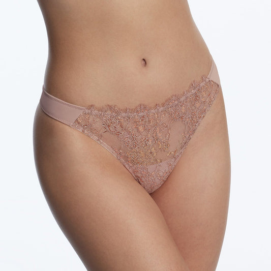 Entice Lace Thong - 371143 - Romance Rose Gold Bras & Lingerie - Underwear - Thong SKARLETT BLUE   