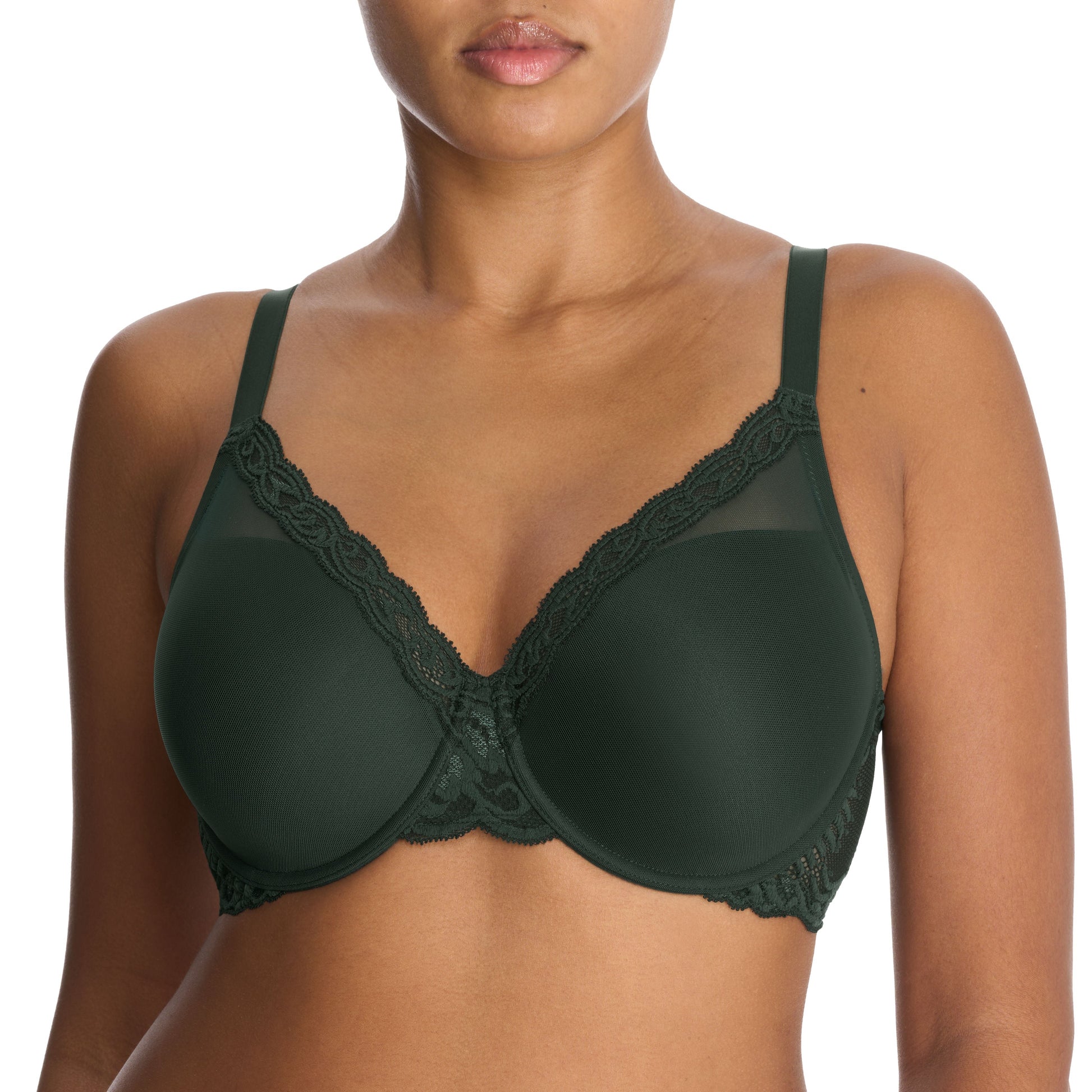 Feathers Full Figure Underwire Bra - 741299 - Dark Forest Bras & Lingerie - Bras - Underwire Bras NATORI   