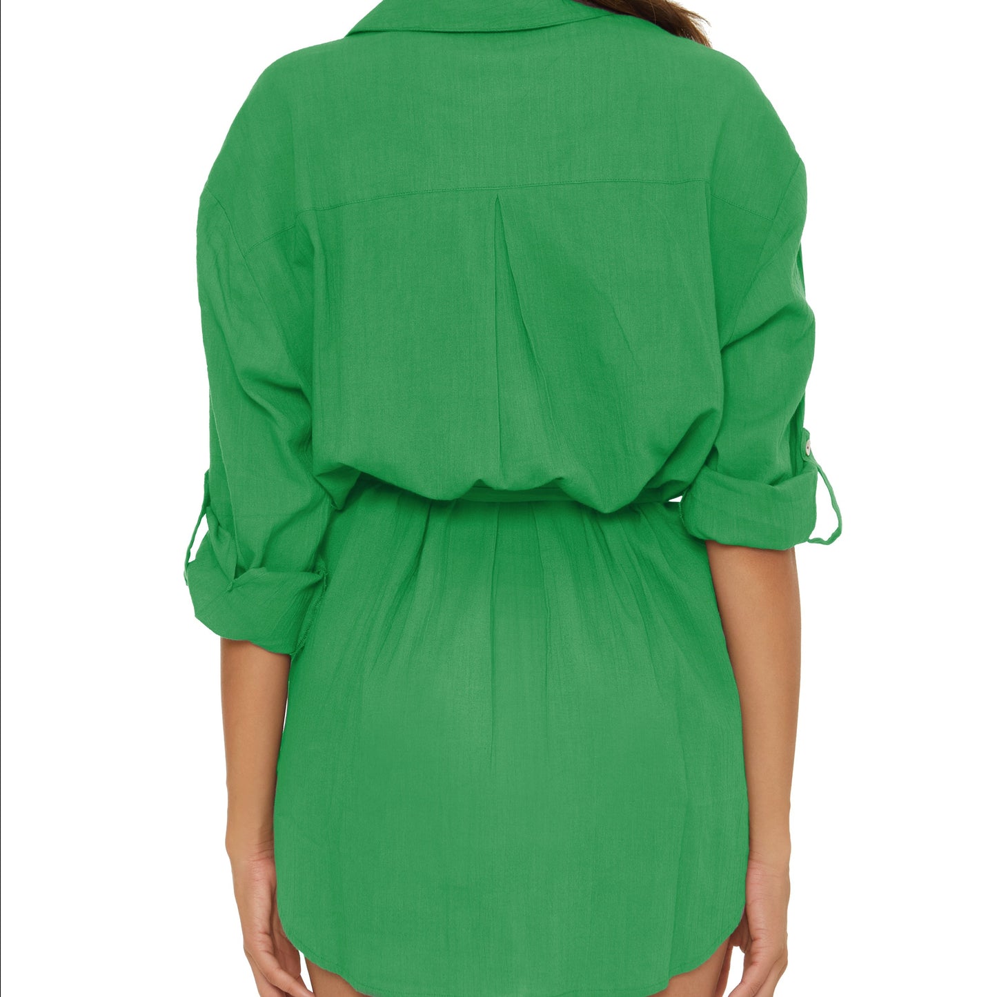 Gauzy Shirt Dress - 6039471 - Verde Swim - Cover ups Becca   