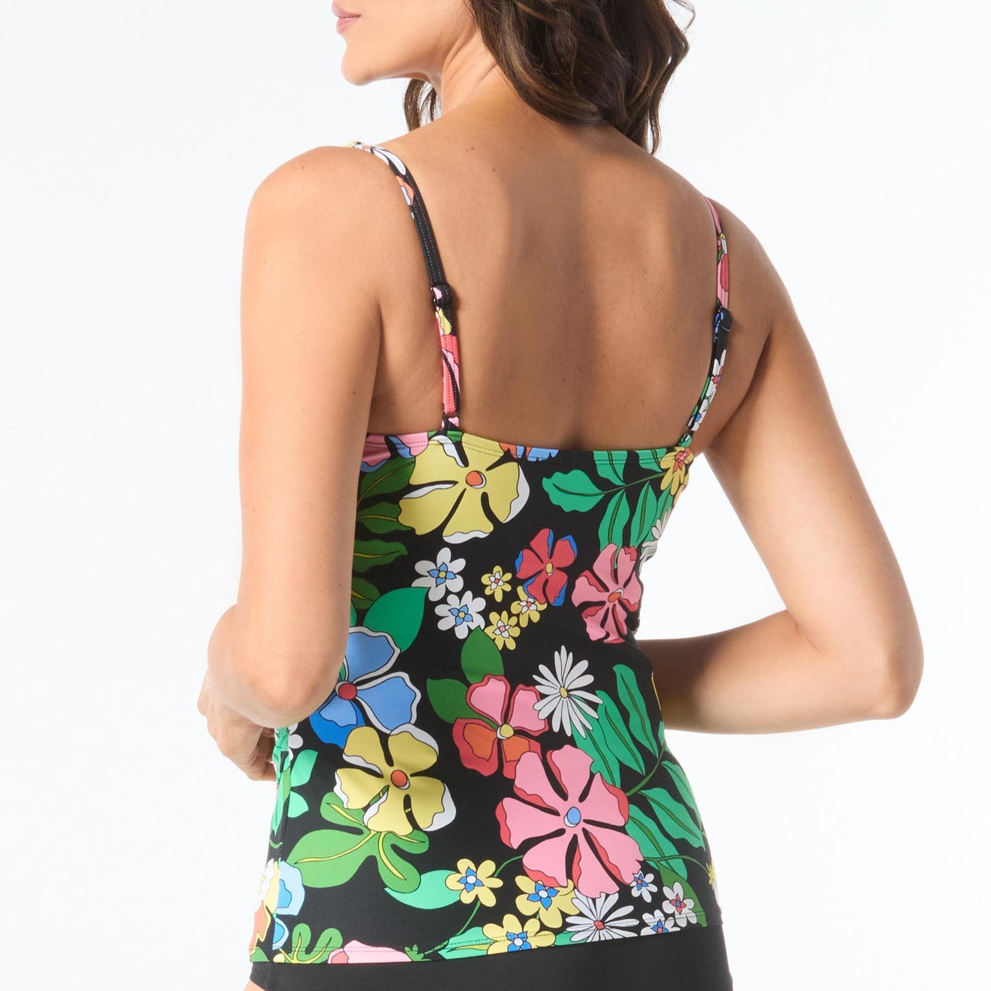 Lola Wrap Underwire Tankini Top - H2F735 - Midnight Garden Jersey Swim - Tops - Tankinis BEACH HOUSE