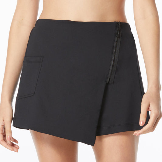 Solid Zoey Swim Skort - H58580 Swim - Bottoms - Skirt BEACH HOUSE BLACK 06