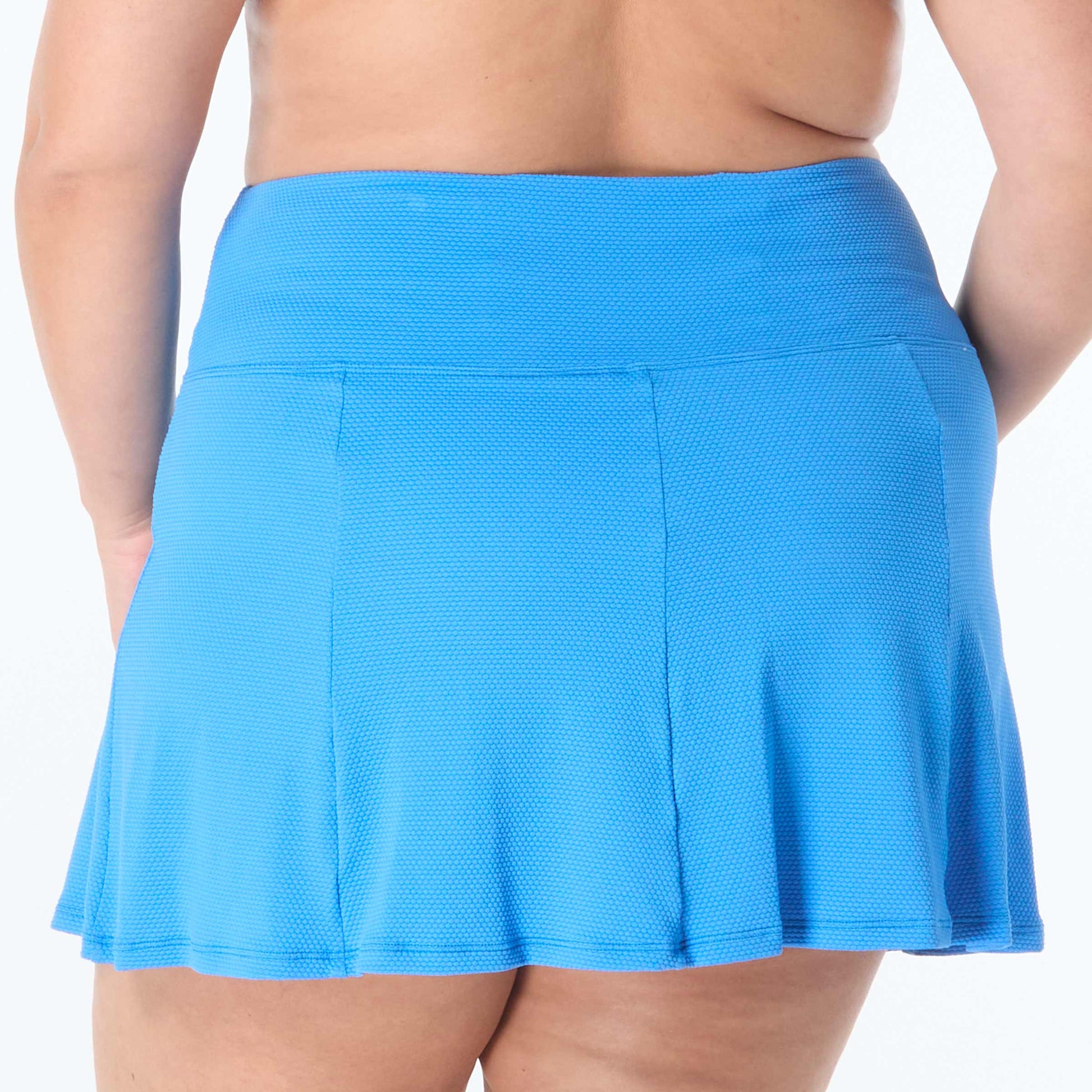 Pique Solids Olivia Skort - HW51385 - Paradise Peri Swim - Plus BEACH HOUSE