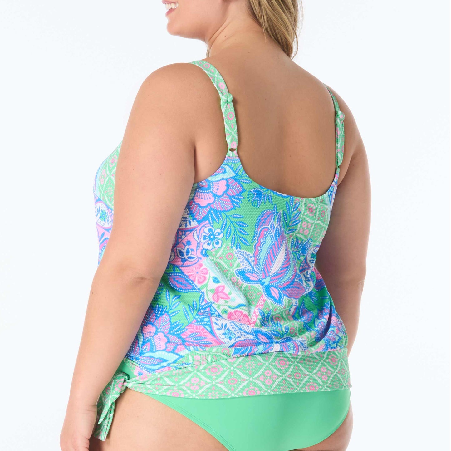 Sarah Tankini - HW7E372 - Estate Mosaic Swim - Plus BEACH HOUSE