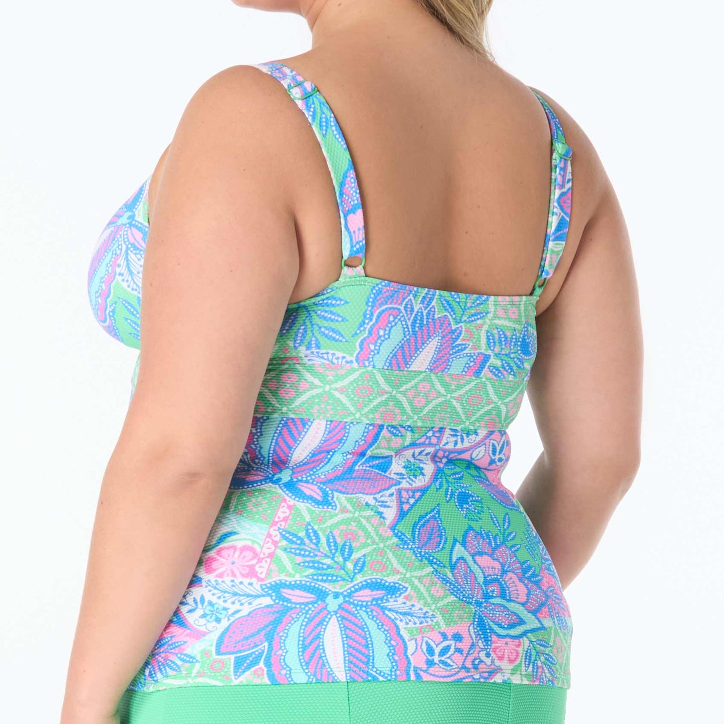 Adele Tankini - HW7E416 - Estate Mosaic Swim - Plus BEACH HOUSE