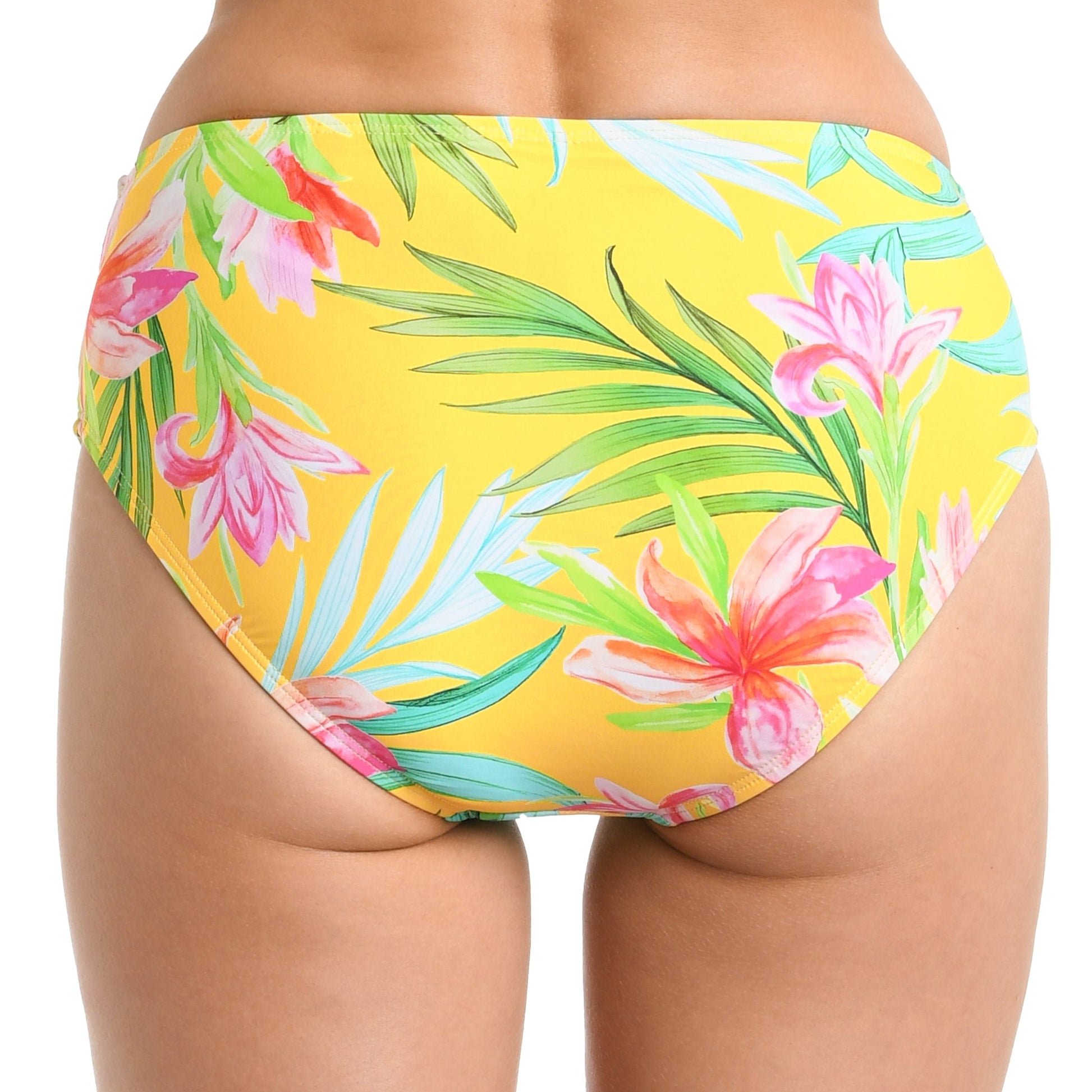 Calypso Bloom Mid-Waist Sash Band Bottom - LB4BR97 Swim - Bottoms - Bikini LA BLANCA   