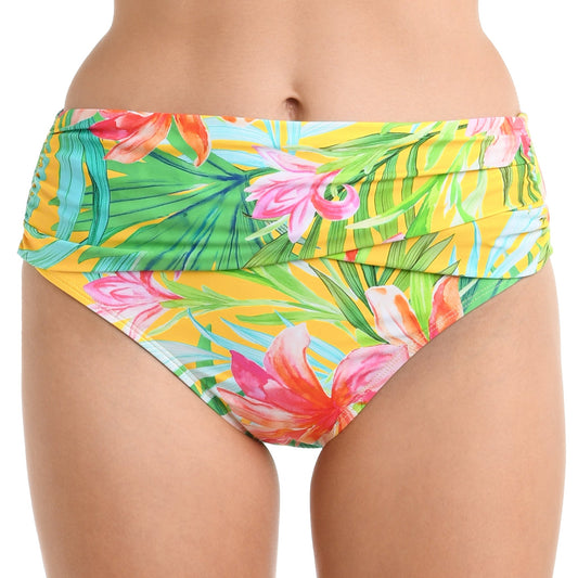 Calypso Bloom Mid-Waist Sash Band Bottom - LB4BR97 Swim - Bottoms - Bikini LA BLANCA MULTI 04
