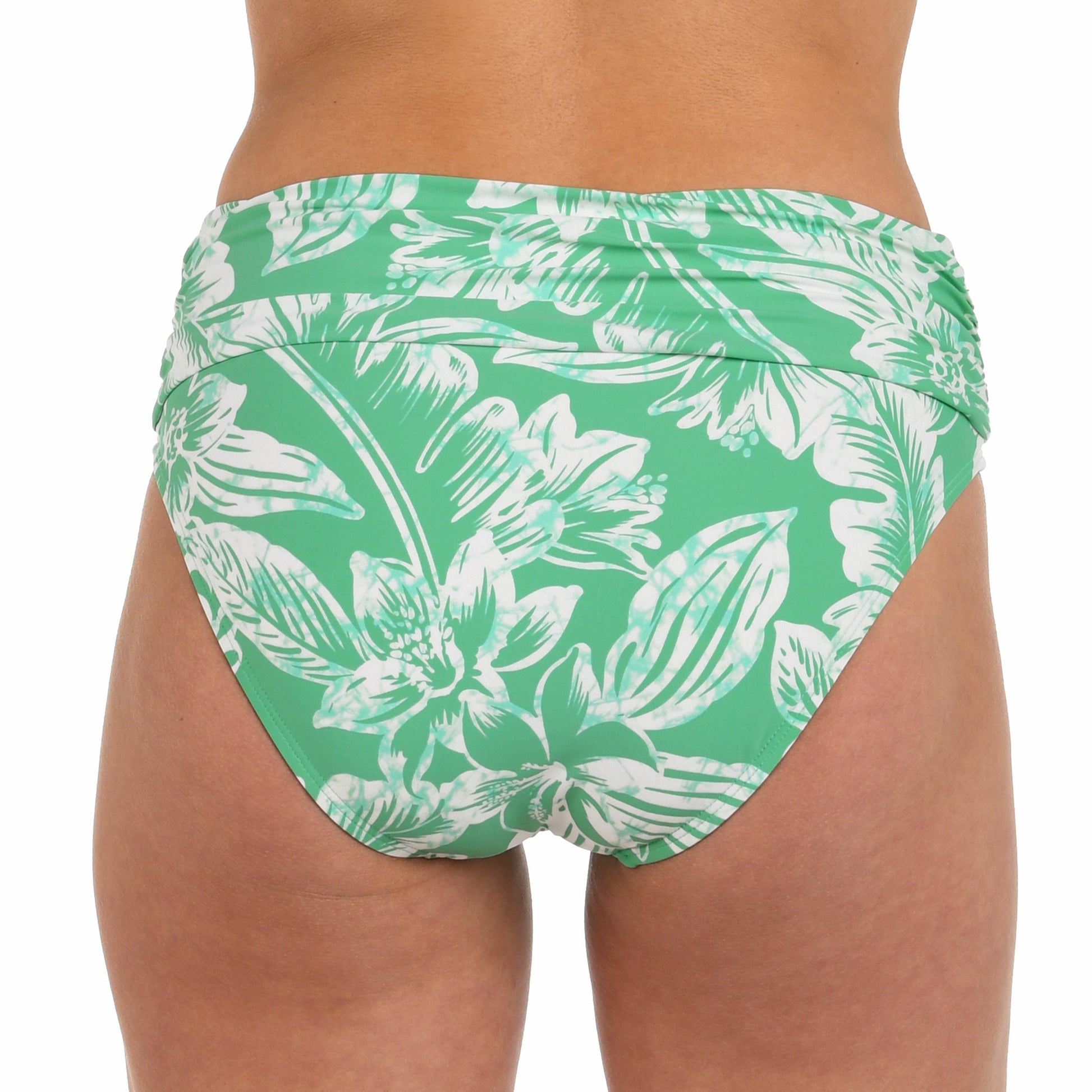 Batiki Mid-Waist Twist Front Bottom - LB5ND99 - Eucalyptus Swim - Bottoms - Bikini LA BLANCA