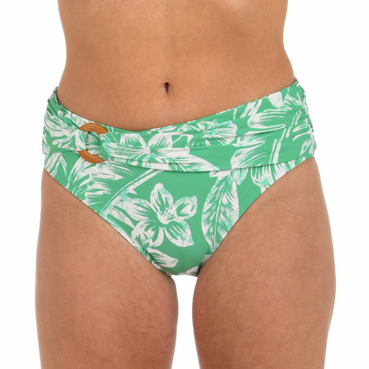 Batiki Mid-Waist Twist Front Bottom - LB5ND99 - Eucalyptus Swim - Bottoms - Bikini LA BLANCA