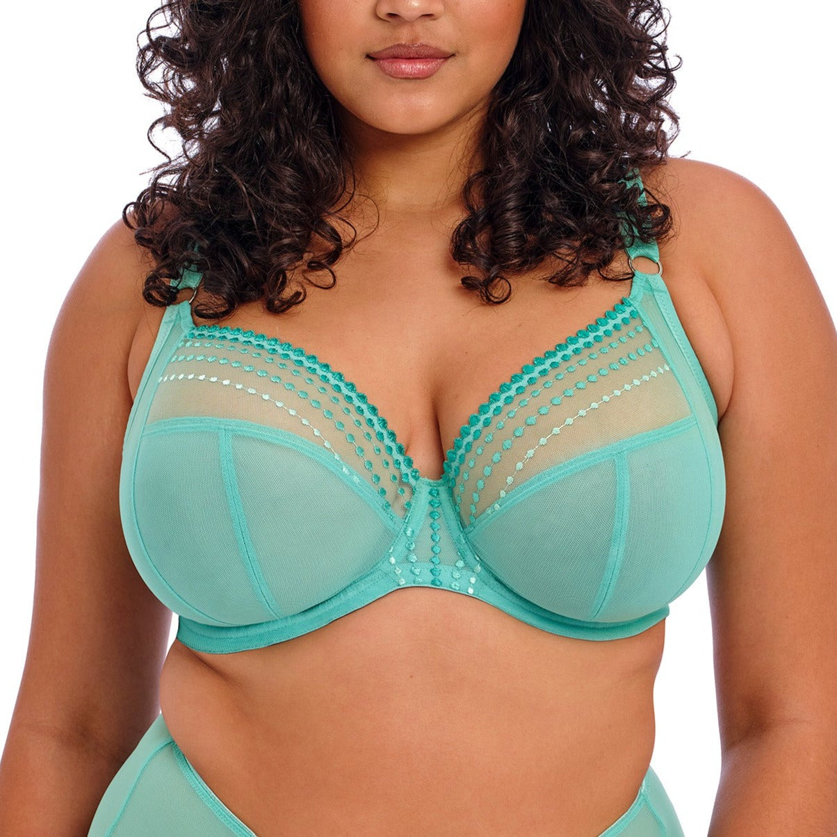 Matilda Underwire Plunge Bra - EL8900 - Jade Bras & Lingerie - Bras - Underwire Bras Elomi   