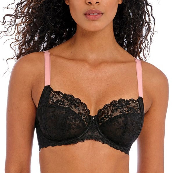 Offbeat Underwire Side Support Bra - AA5451 - Black Bras & Lingerie - Bras - Underwire Bras FREYA   