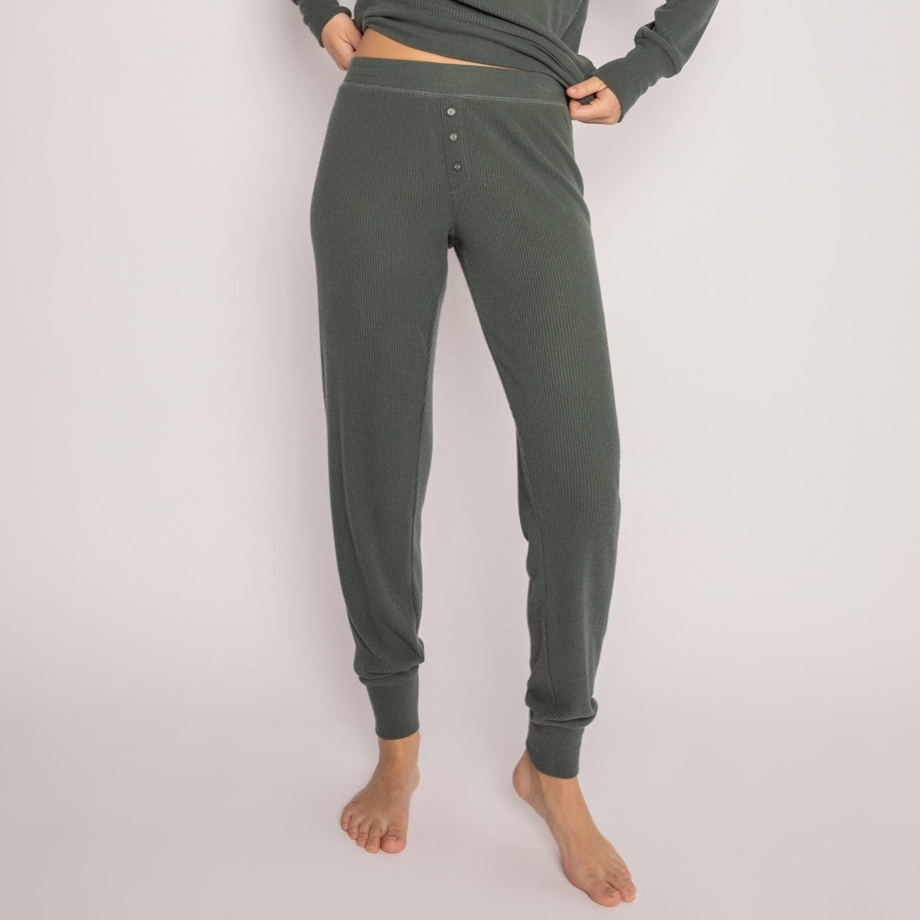 Textured Essentials Pajama Pant - RITEP - Sage Leaf Sleep & Lounge - Sleep - Pants & Shorts P.J. Salvage GREEN XS 