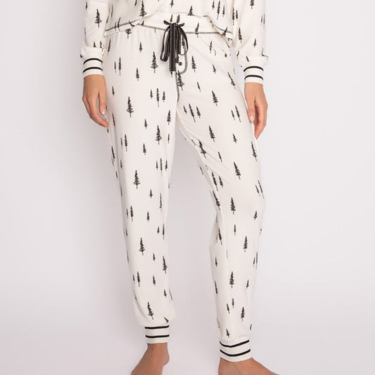 May The Forest Be With You Banded PJ Pant - RKMFP2 Sleep & Lounge - Lounger - Bottoms P.J. Salvage IVORY XS 