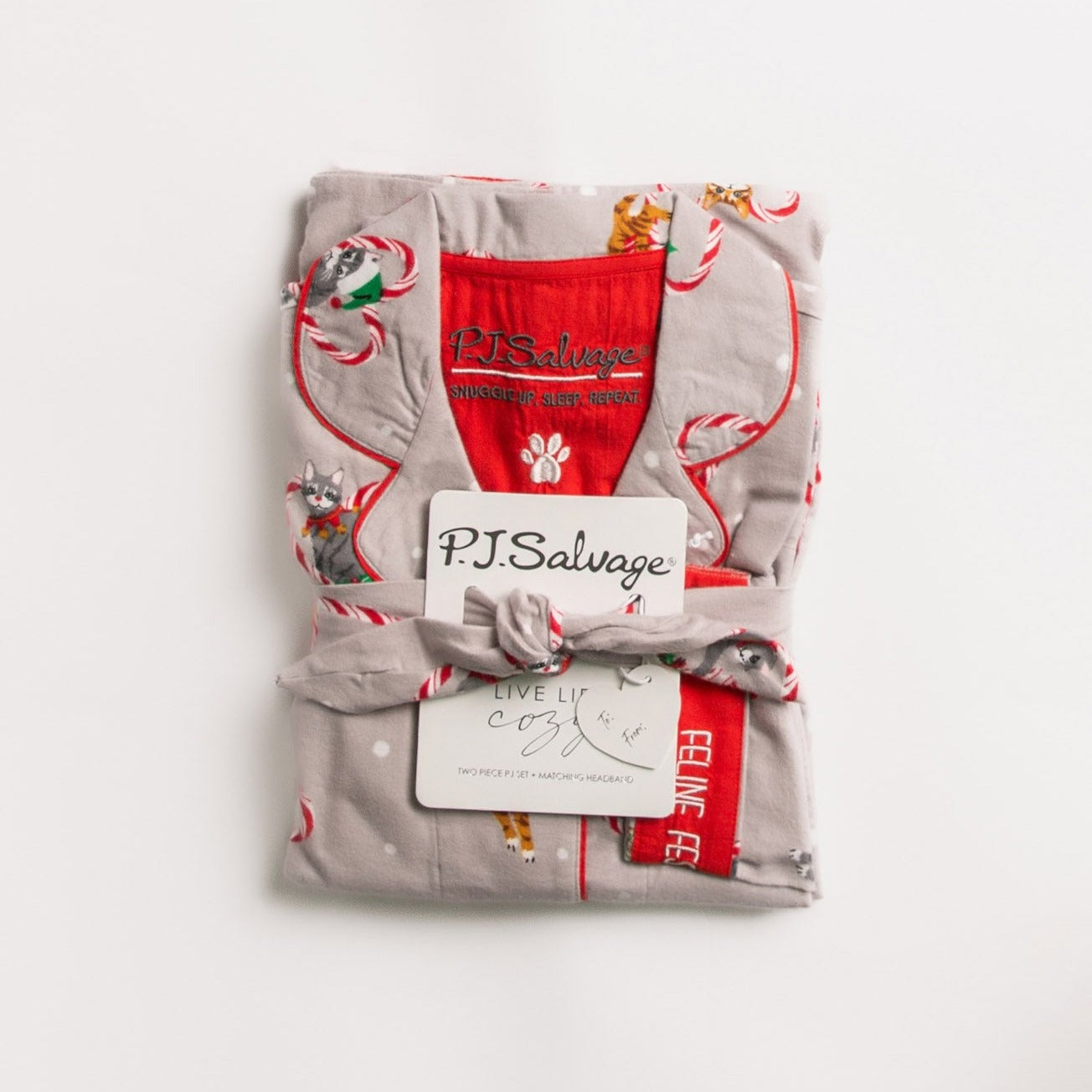 Cat Lovers Flannel PJ Set - RLFLPJ - Frost Grey Sleep & Lounge - Sleep - Pajamas P.J. Salvage GREY S 