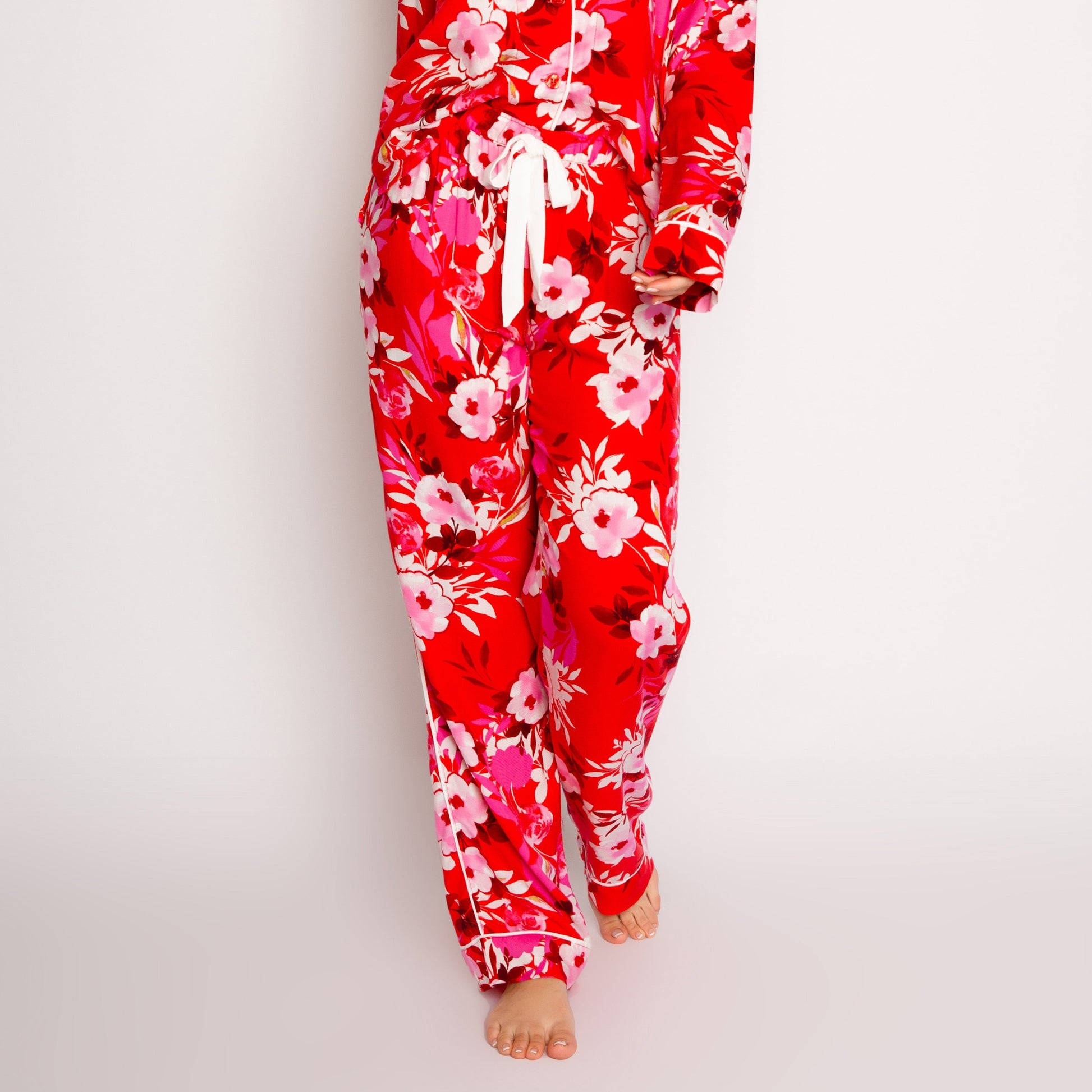 Watercolor Bloom PJ Pant  - RMWBP1 - Scarlet Sleep & Lounge - Sleep - Pants & Shorts P.J. Salvage RED S 