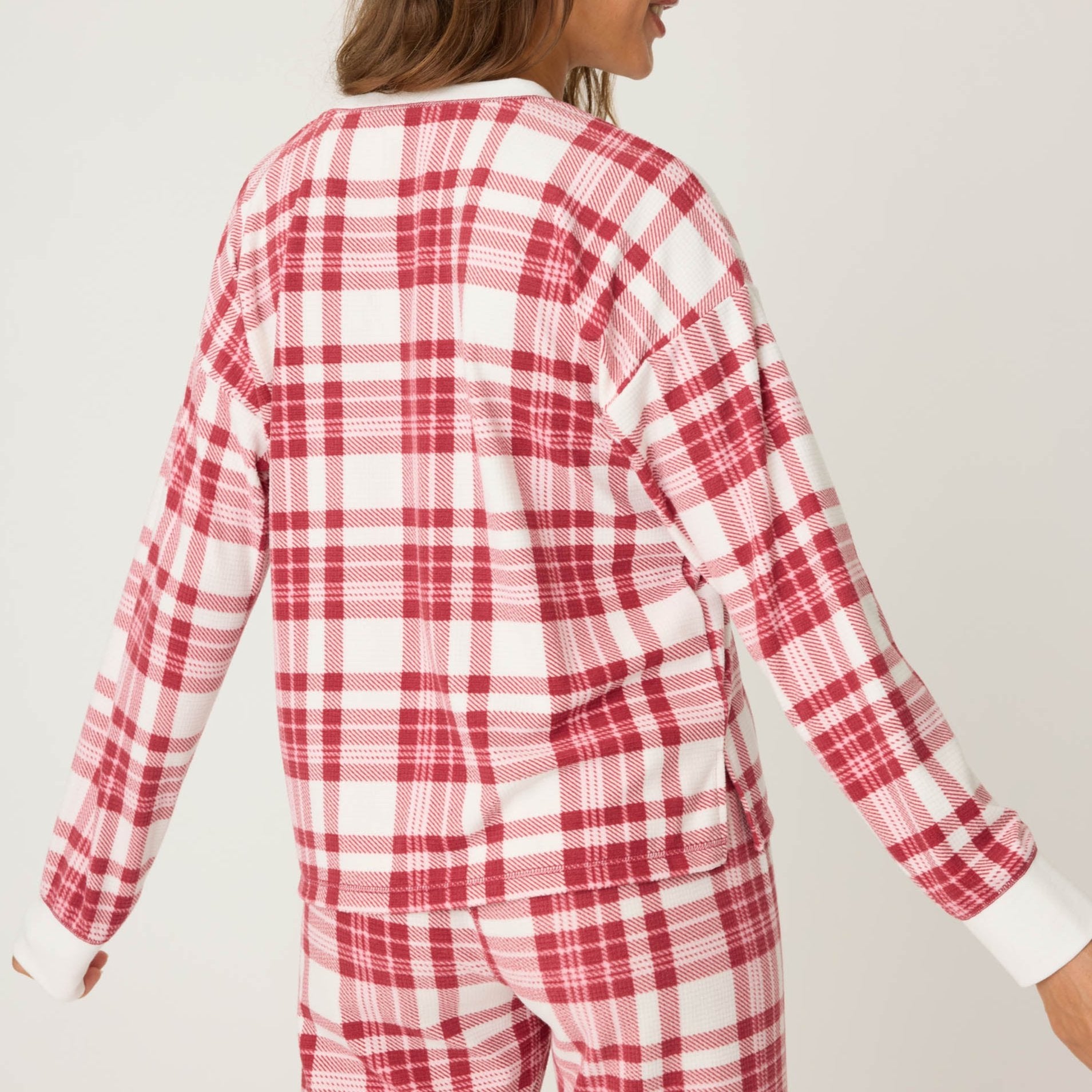 Full Of Holiday Spirit Plaid Velour Long Sleeve - RQJHLS Sleep & Lounge - Sleep - Tops P.J. Salvage   