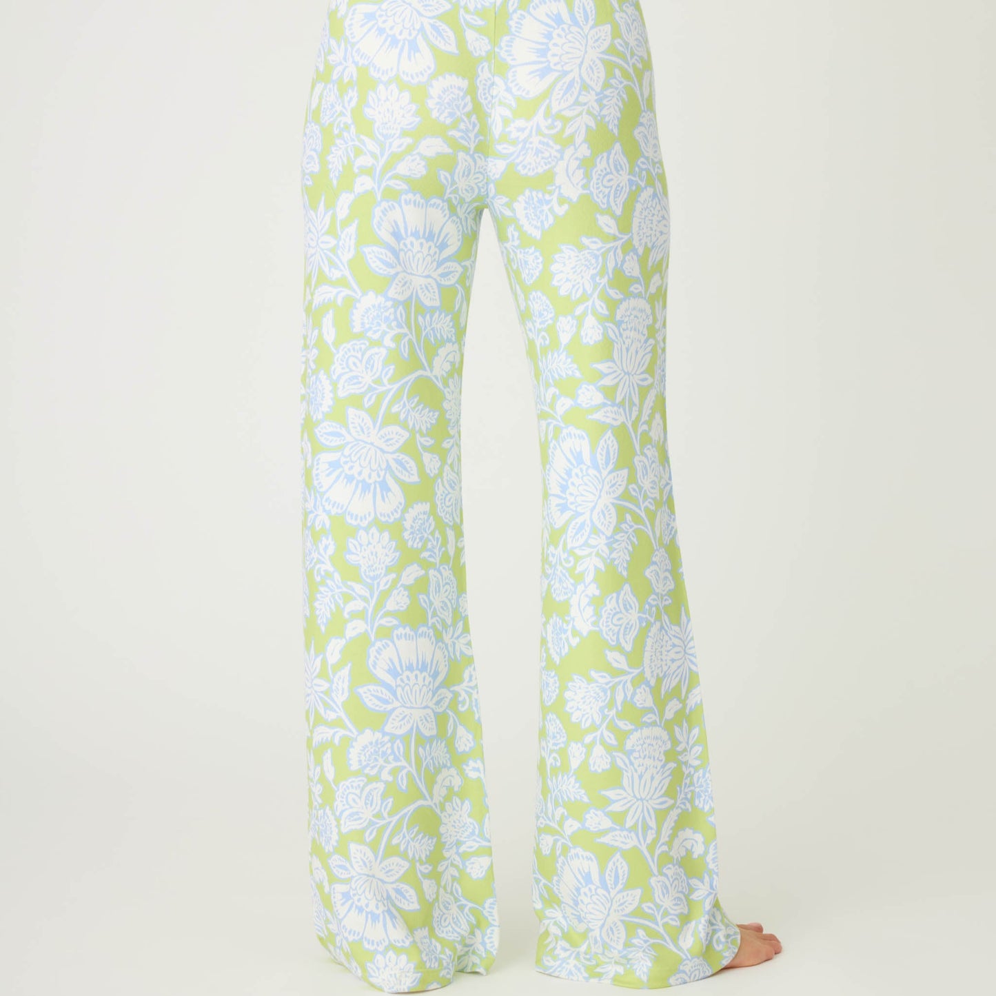 Beautiful Life Floral Print Open Leg Pant - RUBLP1 - Electric Lime Unclassified P.J. Salvage