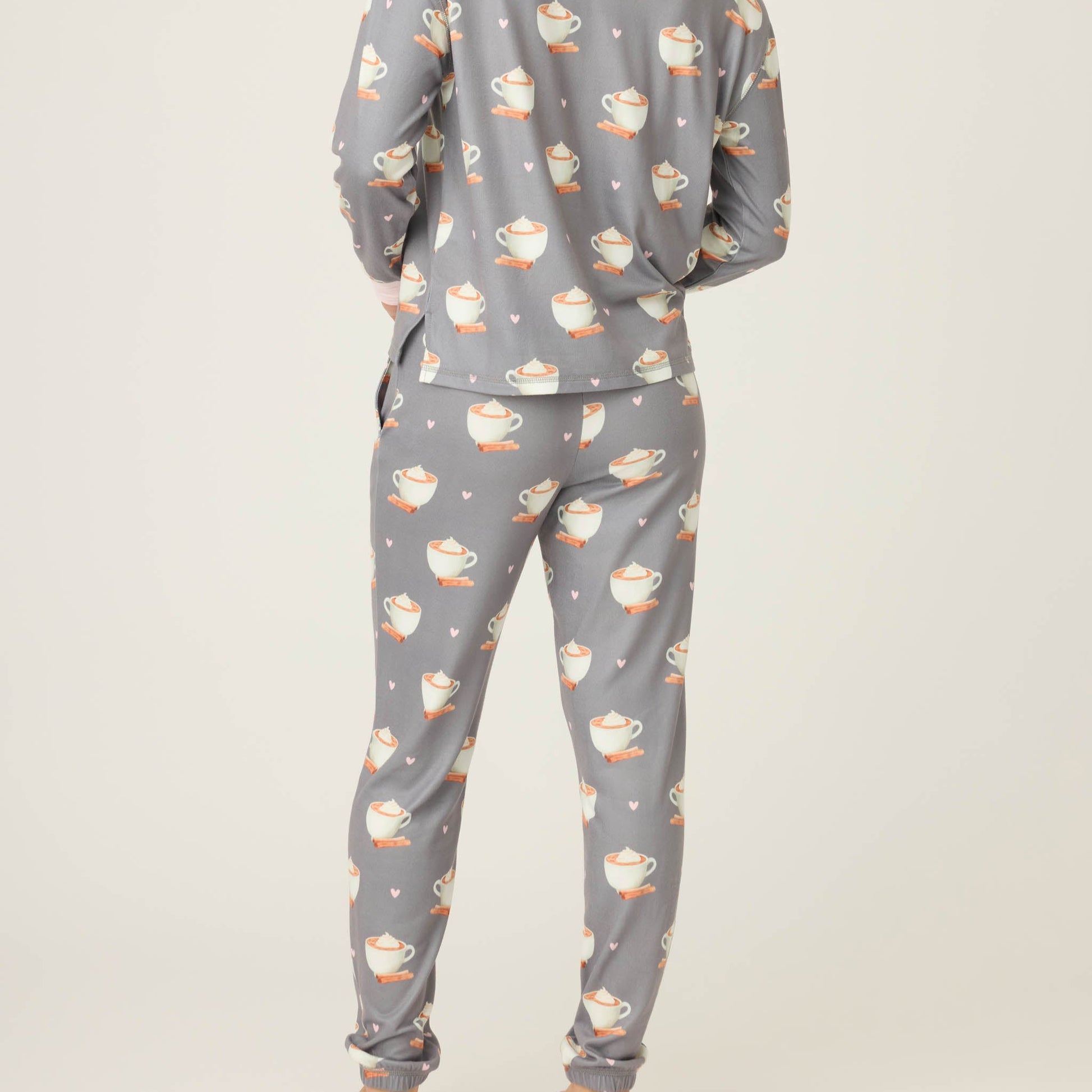 Love You A Latte PJ Set - RULTST - Charcoal Unclassified P.J. Salvage