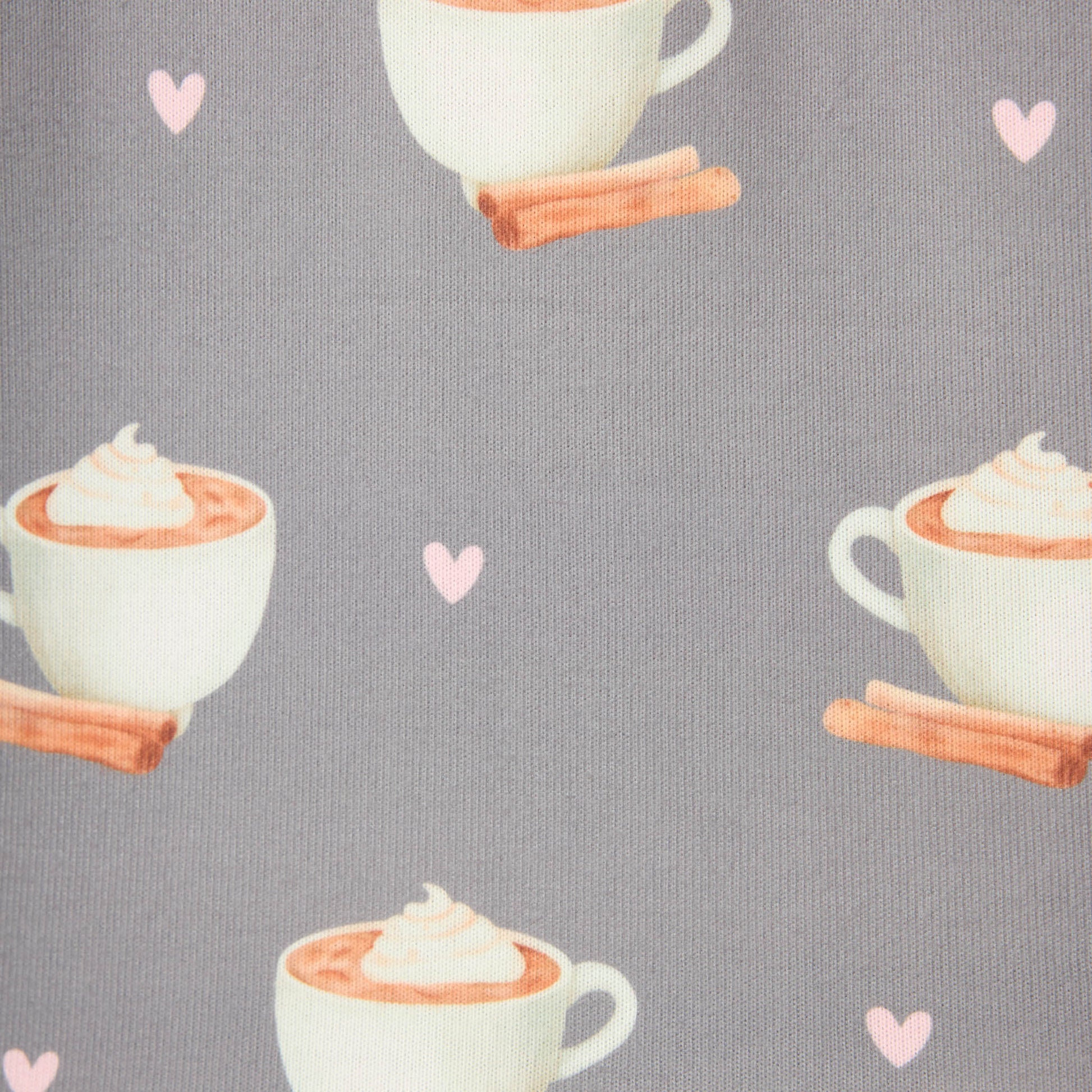 Love You A Latte PJ Set - RULTST - Charcoal Unclassified P.J. Salvage