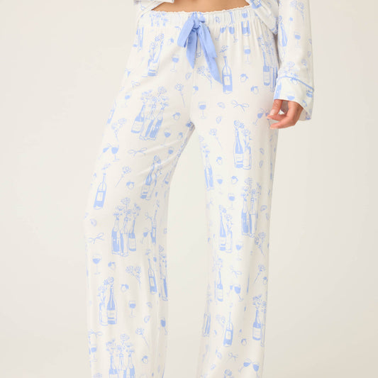 Parisian Dreams Whimsical Print Open Leg Pant - RUPAP1 - Ivory Unclassified P.J. Salvage