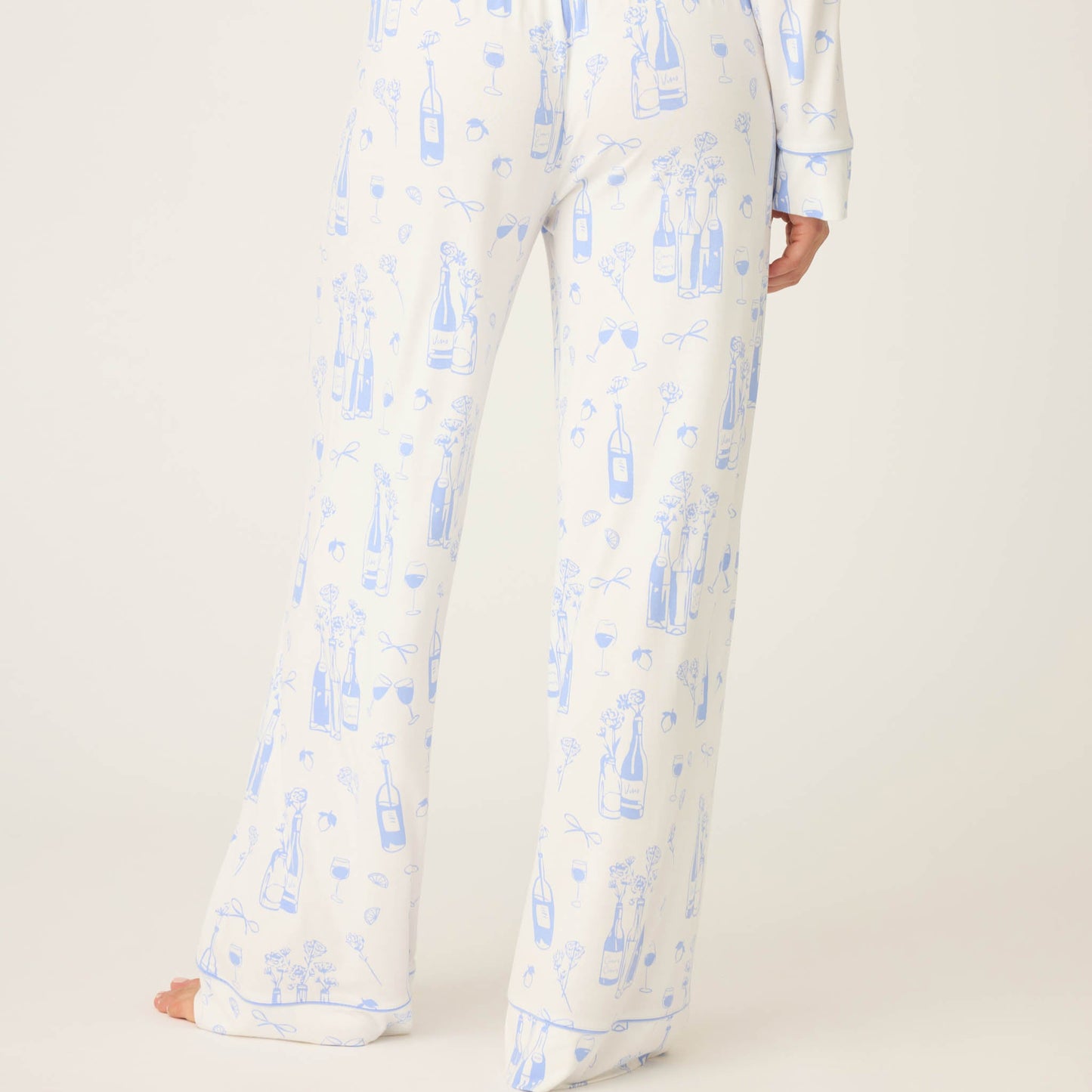 Parisian Dreams Whimsical Print Open Leg Pant - RUPAP1 - Ivory Unclassified P.J. Salvage