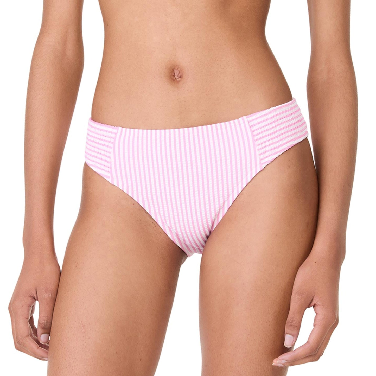 Smocked Bikini Bottoms - S21501 - Begonia Tide Stripe Swim - Bottoms - Bikini KATE SPADE