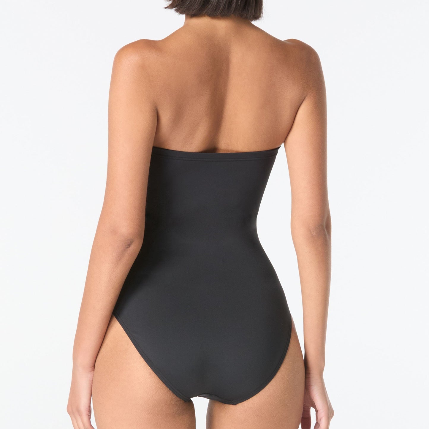 Rosette Bandeau One Piece - S7C451 - Black Swim - One Pieces KATE SPADE