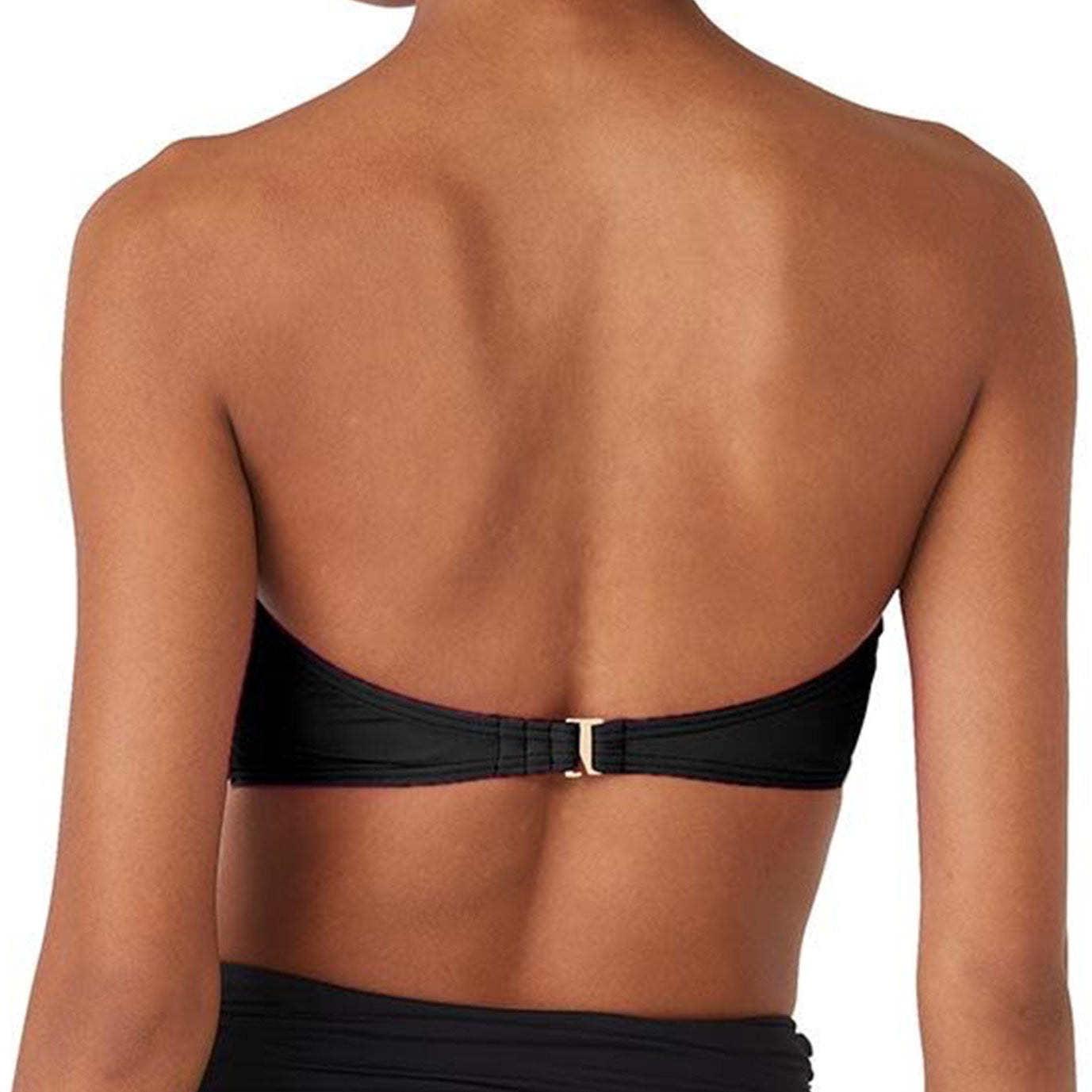 Rosette-Detail Strapless Bikini Top - S7C456 - Black Swim - Tops - Bikinis KATE SPADE