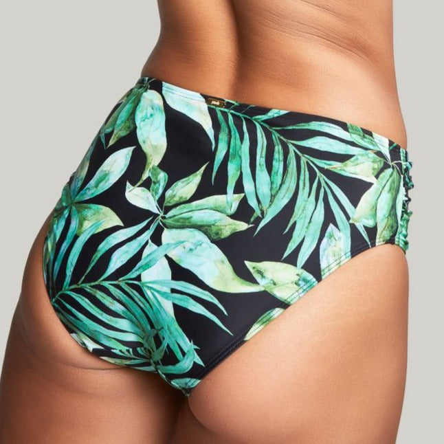 Bali Midi Gather Pant - SW1646 - Palm Print Swim - Bottoms - Bikini Panache   