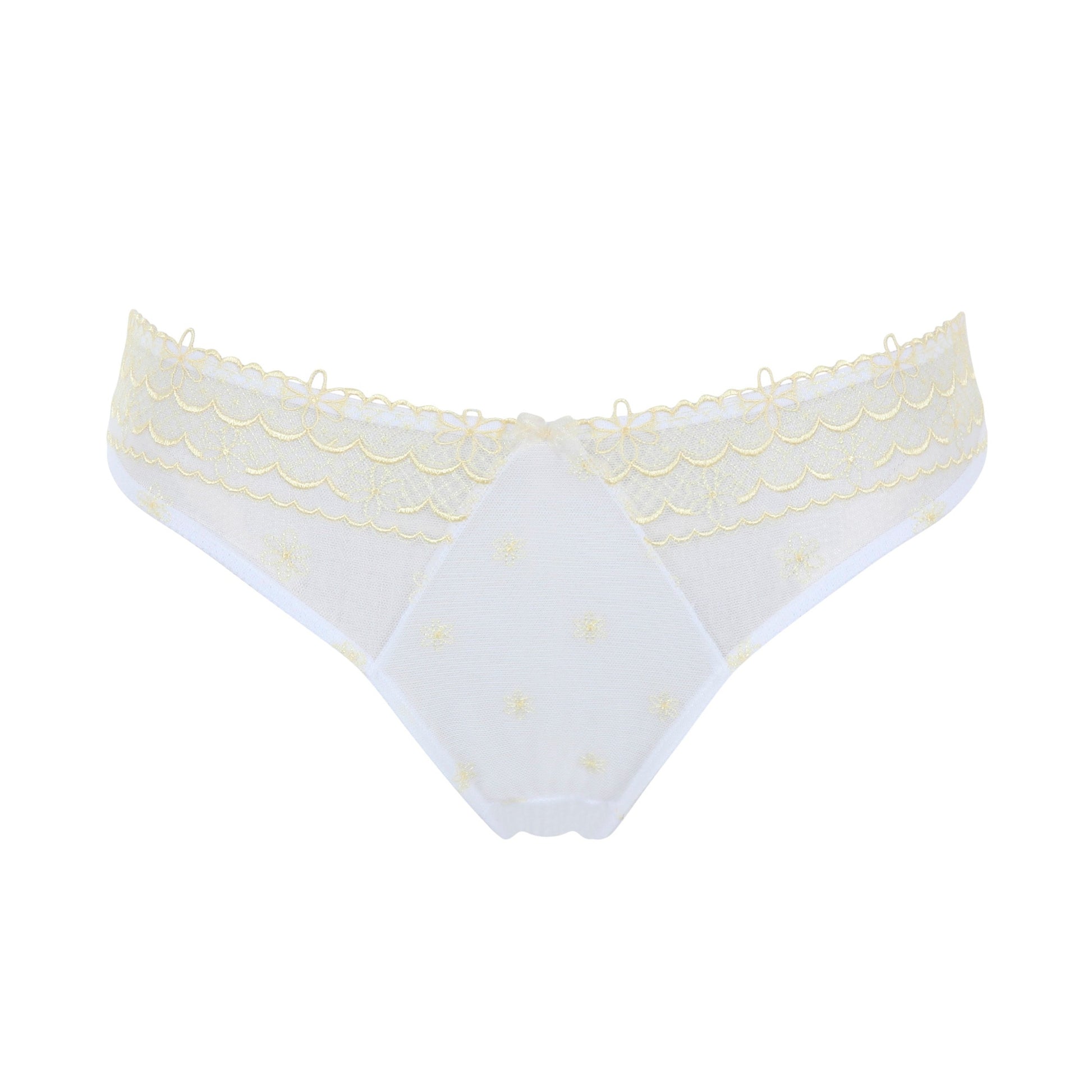 Blossom Brazillian Brief - 10582 - Lemon Bras & Lingerie - Underwear - Brazilian Panache   