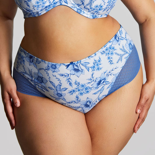 Bliss Deep Brief - 10682 - Blue Floral Bras & Lingerie - Underwear - Brief Sculptresse